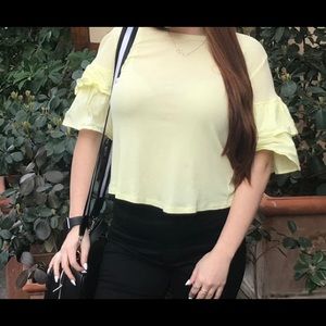 Ruffle sleeve top